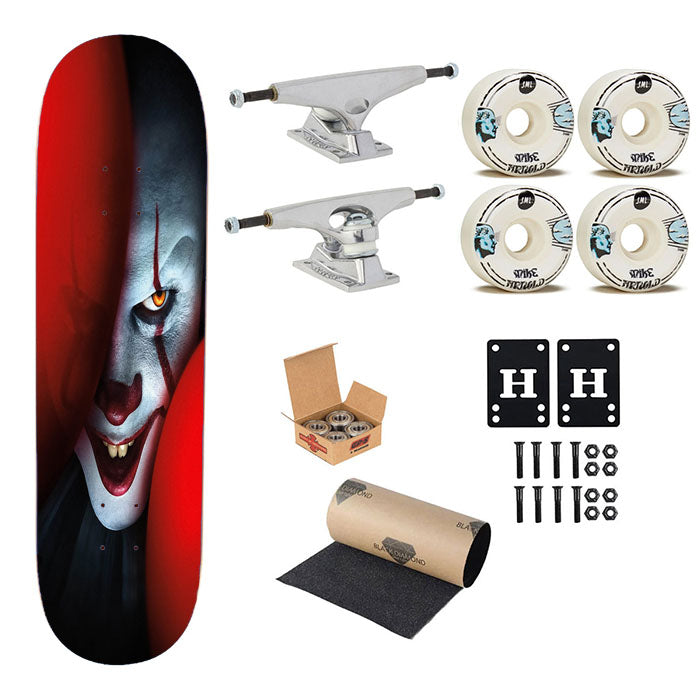 The Clown Pennywise It Chapter Two 2019 Skateboard Complete Board 8.0" X 31.75"