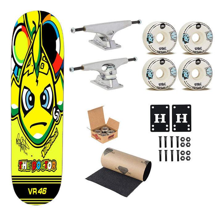 The Doctor Vr 46 Art Wallpaper Skateboard Complete Board 8.0" X 31.75"