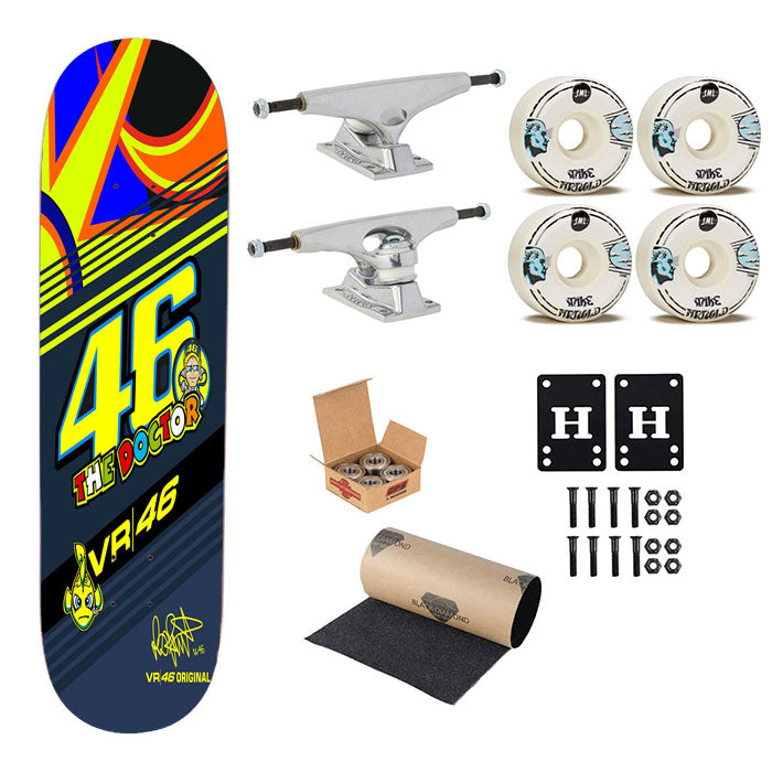 The Doctor Vr 46 Wallpaper Skateboard Complete Board 8.0" X 31.75"