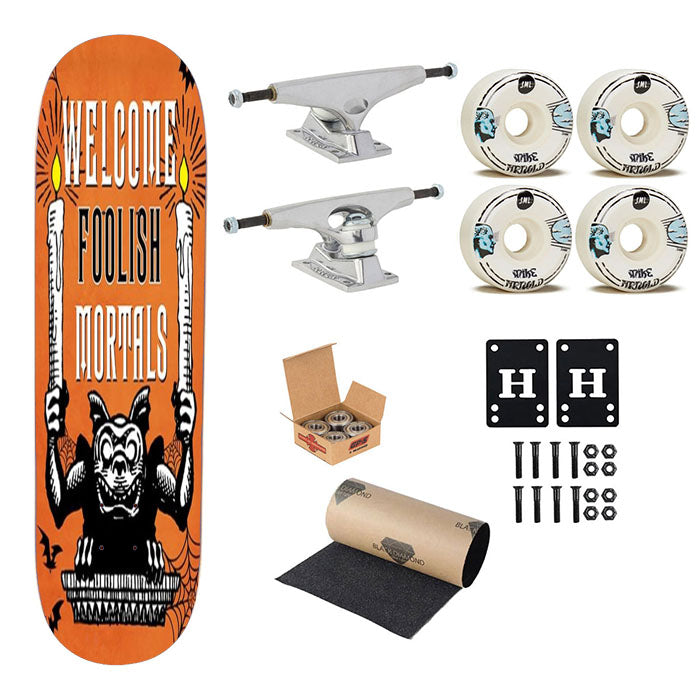 The Haunted Mansion Welcome Foolish Mortals Skateboard Complete Board 8.0" X 31.75"
