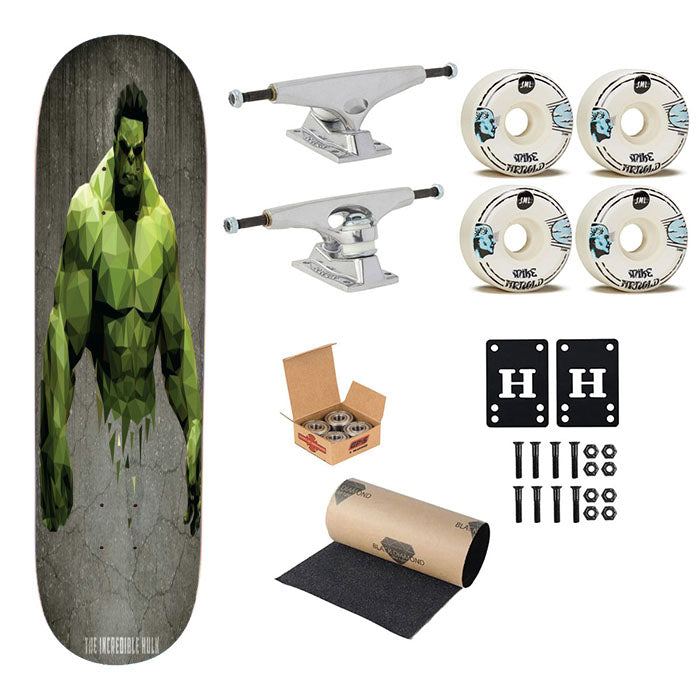 The Incredible Hulk Skateboard Complete Board 8.0" X 31.75"