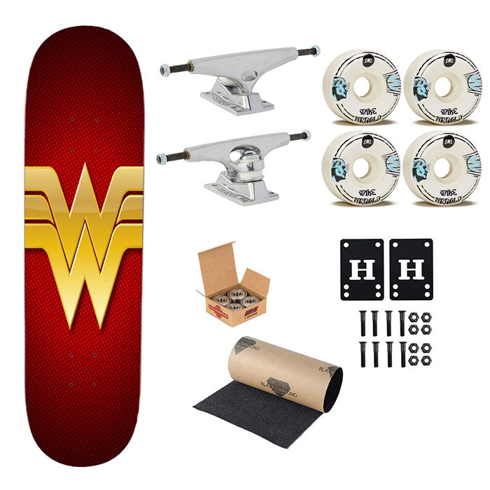 The Justice League Wonder Woman Skateboard Complete Board 8.0" X 31.75"
