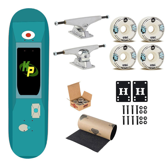 The Kimmunicator Kp Logo Skateboard Complete Board 8.0" X 31.75"
