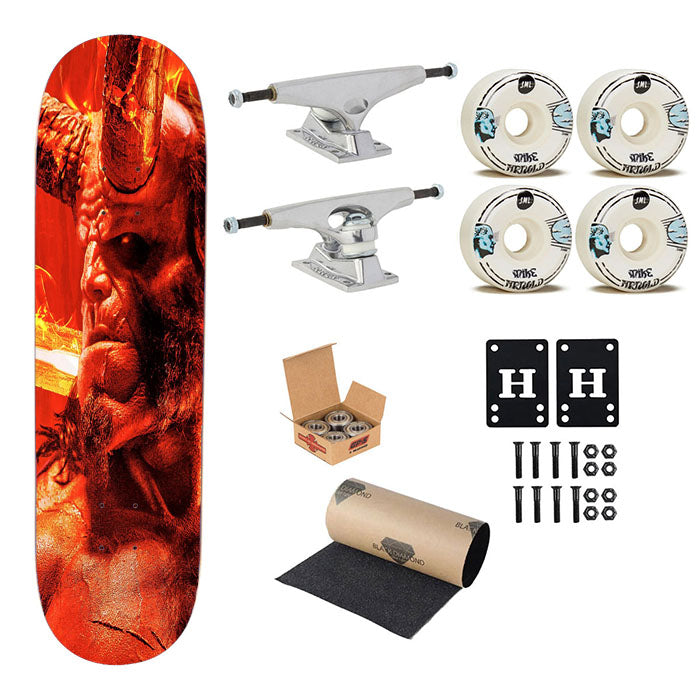The Red Devil Hellboy Hero Skateboard Complete Board 8.0" X 31.75"