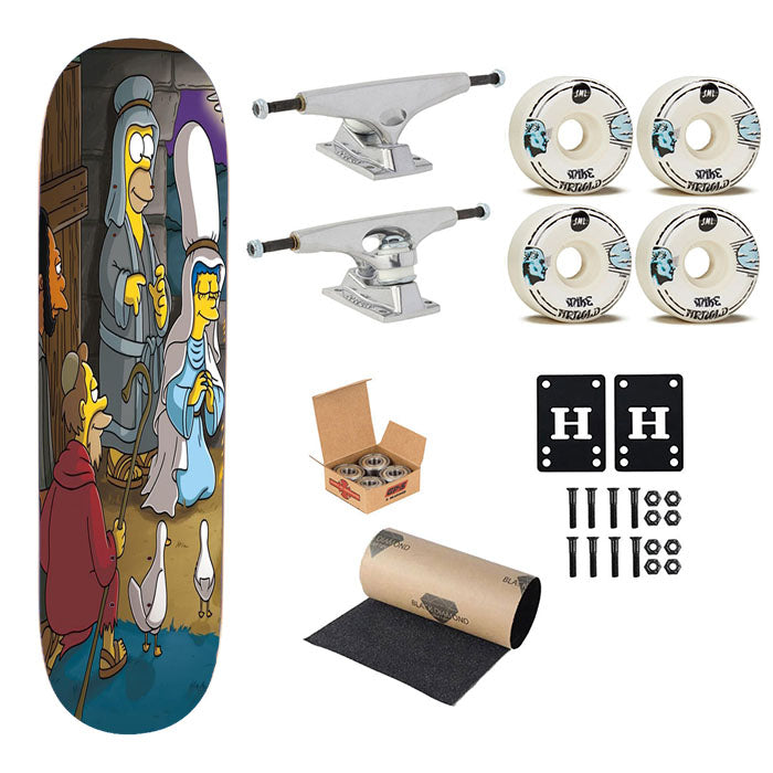 The Simpson Christmas Skateboard Complete Board 8.0" X 31.75"