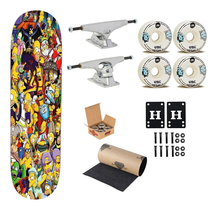 The Simpsons Characters Collection Skateboard Complete Board 8.0" X 31.75"