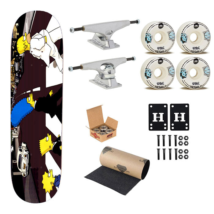 The Simpsons On The Street Skateboard Complete Board 8.0" X 31.75"
