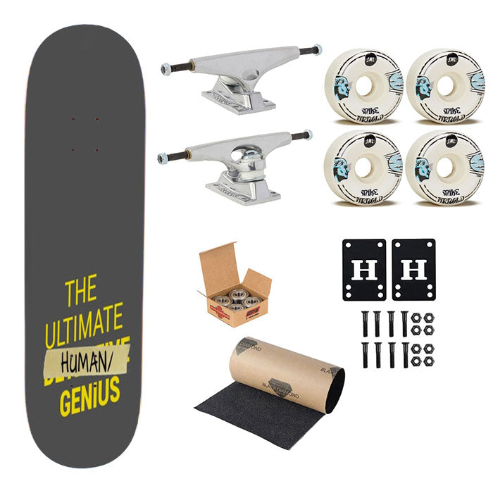 The Ultimate Human Genius - B99 Skateboard Complete Board 8.0" X 31.75"
