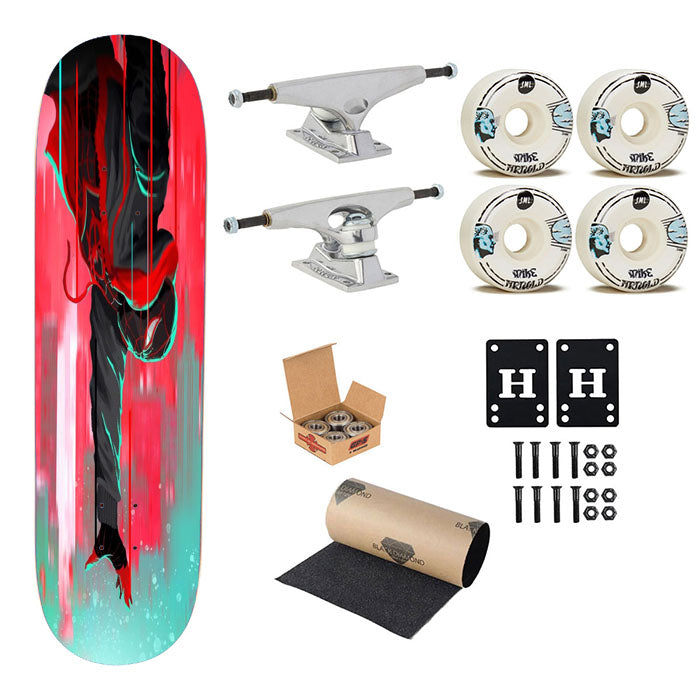 The Very Busy Spider Webs Skateboard Complete Board 8.0" X 31.75"