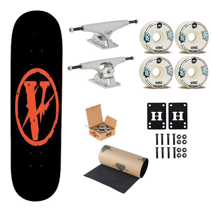 The Vlone X Fragment Design Logo Skateboard Complete Board 8.0" X 31.75"