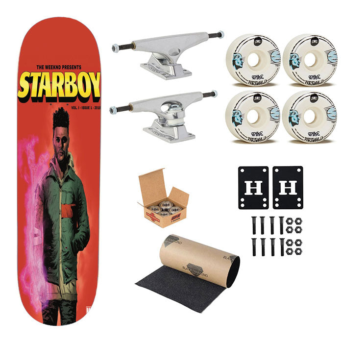 The Weeknd Starboy X Marvel Skateboard Complete Board 8.0" X 31.75"