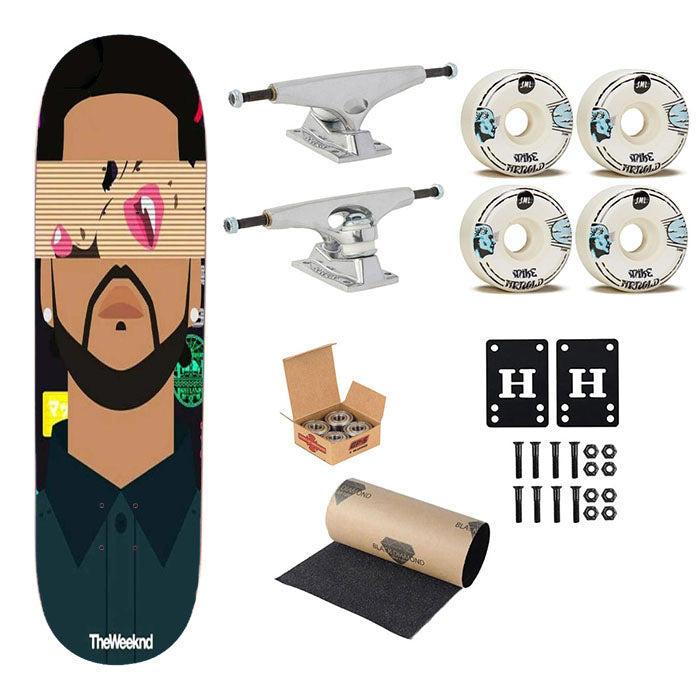 The Weeknd Xo Cartoon Skateboard Complete Board 8.0" X 31.75"