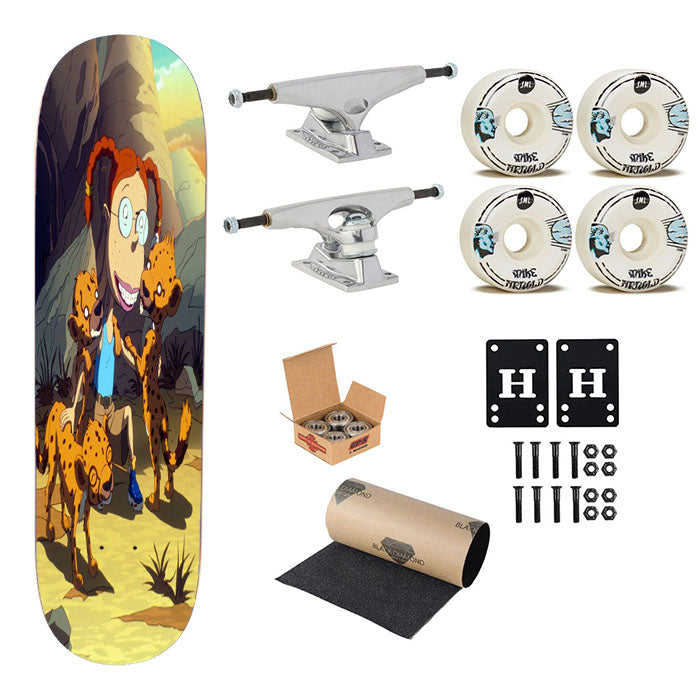 The Wild Thornberrys Eliza Thornberry And Hyena Skateboard Complete Board 8.0" X 31.75"