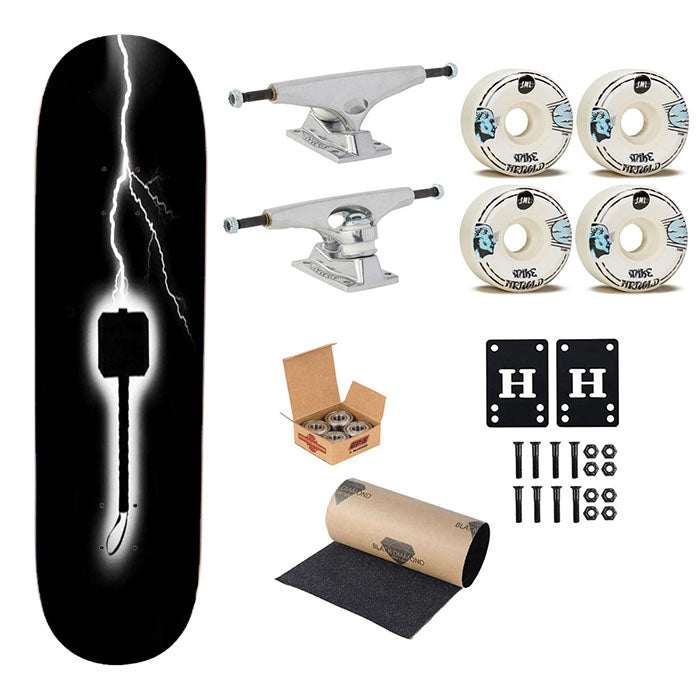 Thor Lightning Hammer Skateboard Complete Board 8.0" X 31.75"