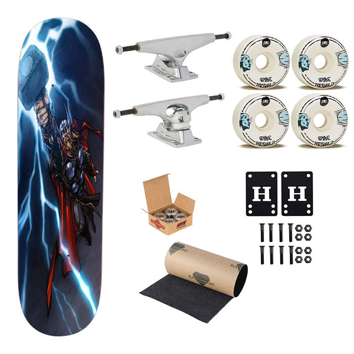 Thor Mighty Lightning God Skateboard Complete Board 8.0" X 31.75"