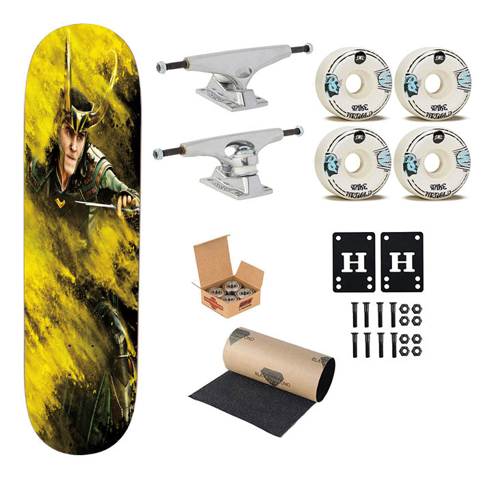 Thor Ragnarok Tom Hiddleston Skateboard Complete Board 8.0" X 31.75"