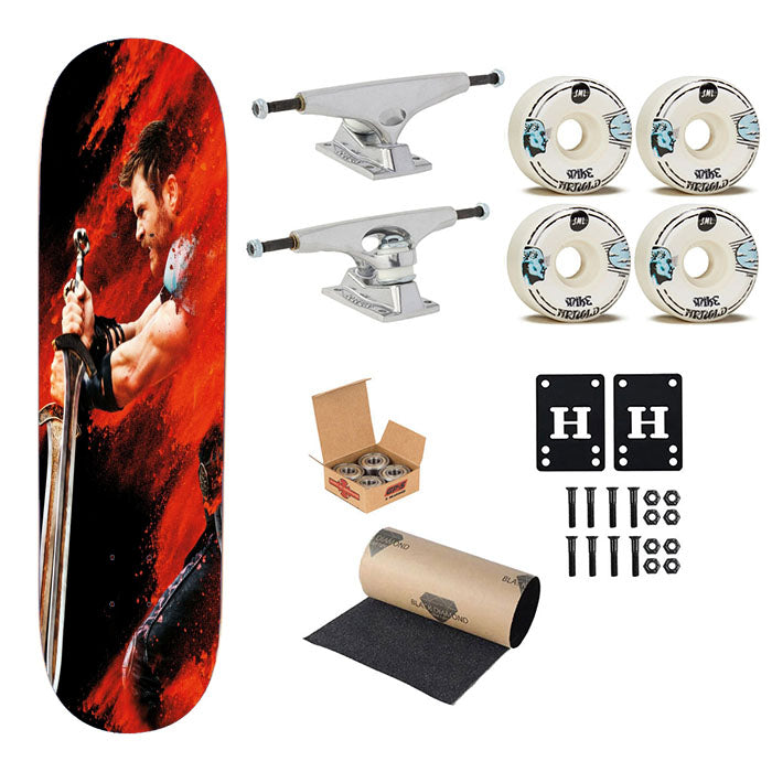 Thor Ragnarok Wallpaper Skateboard Complete Board 8.0" X 31.75"