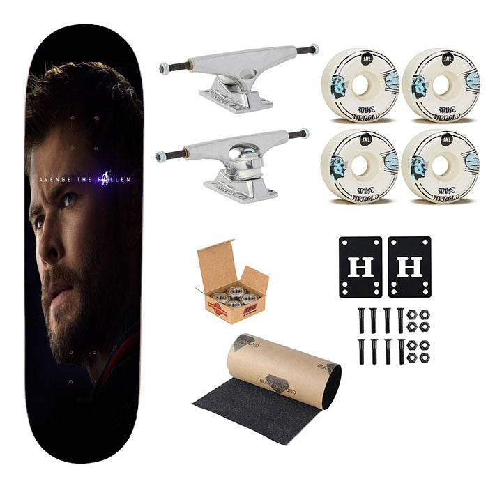 Thorr Avengers Marvel Hero Endgame Poster Film Art Skateboard Complete Board 8.0" X 31.75"