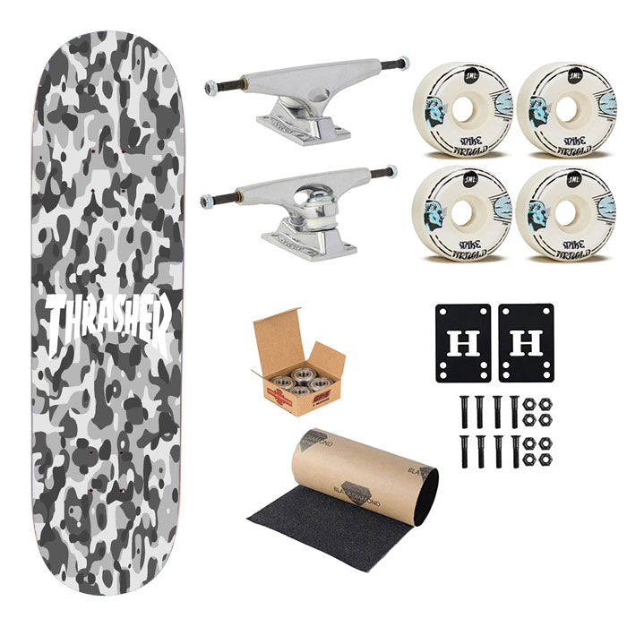 Thrasher Bape Camouflage Grey Skateboard Complete Board 8.0" X 31.75"