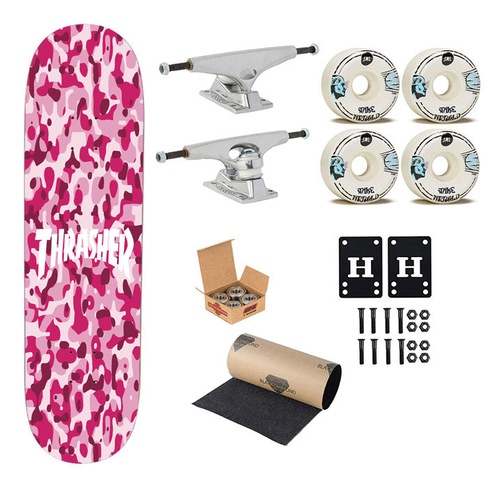 Thrasher Bape Camouflage Pink Skateboard Complete Board 8.0" X 31.75"
