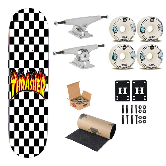 Thrasher Checkerboard Skateboard Complete Board 8.0" X 31.75"