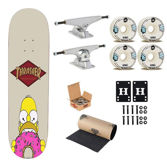 Thrasher Homer Simpson Donut Skateboard Complete Board 8.0" X 31.75"