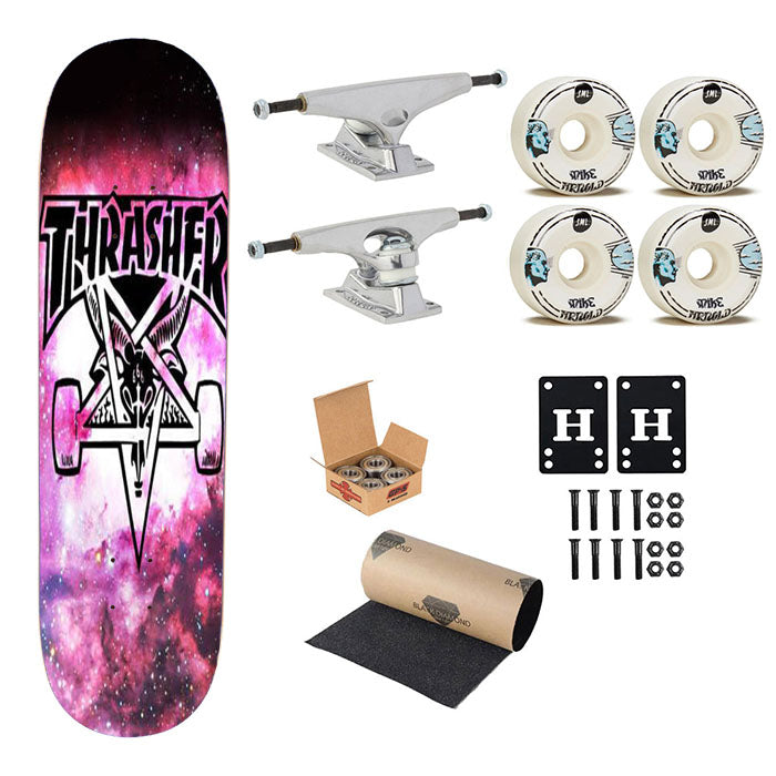 Thrasher Logo Galaxy Skateboard Complete Board 8.0" X 31.75"
