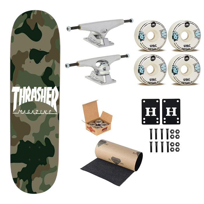 Thrasher Magazine Amry Skateboard Complete Board 8.0" X 31.75"