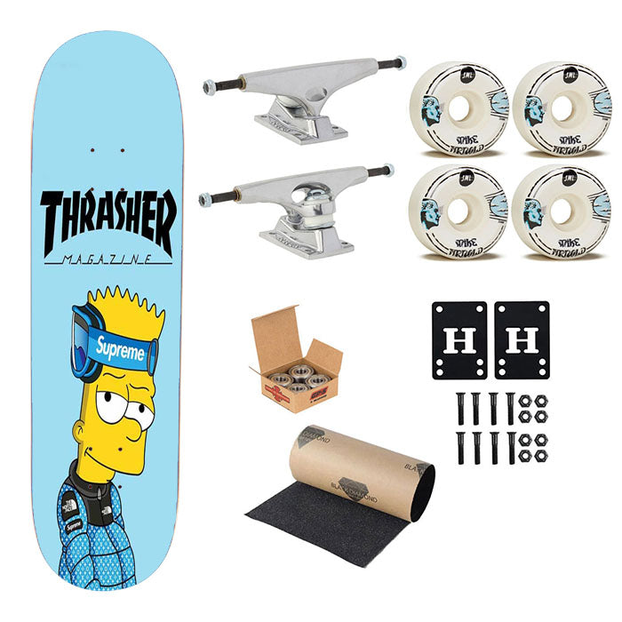 Thrasher Magazine Bart Skateboard Complete Board 8.0" X 31.75"