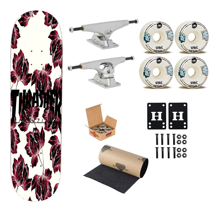 Thrasher Magazine Flower Skateboard Complete Board 8.0" X 31.75"