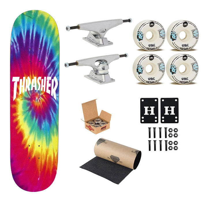 Thrasher Tie Dye Skateboard Complete Board 8.0" X 31.75"