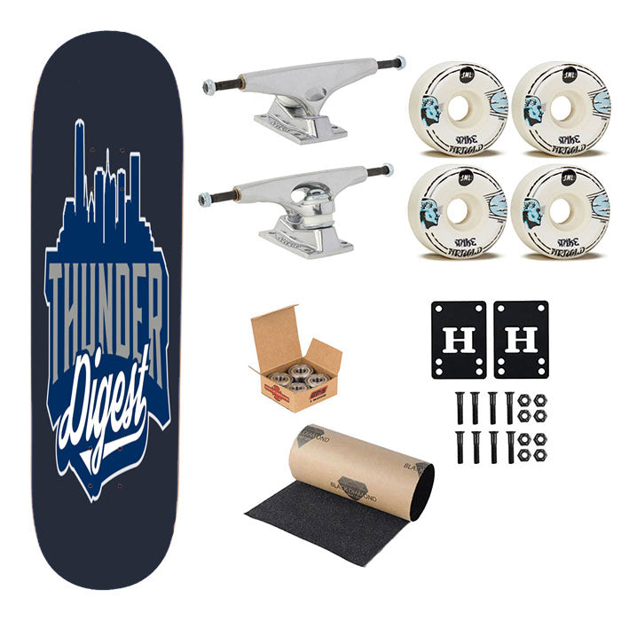 Thunder Digest Oklahoma City Hunder Skateboard Complete Board 8.0" X 31.75"