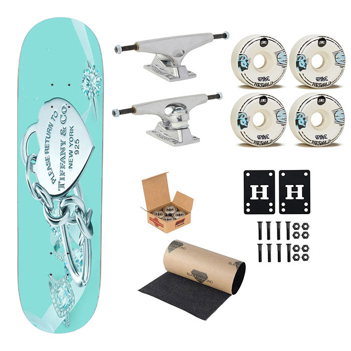 Tiffany And Co Emblem Skateboard Complete Board 8.0" X 31.75"