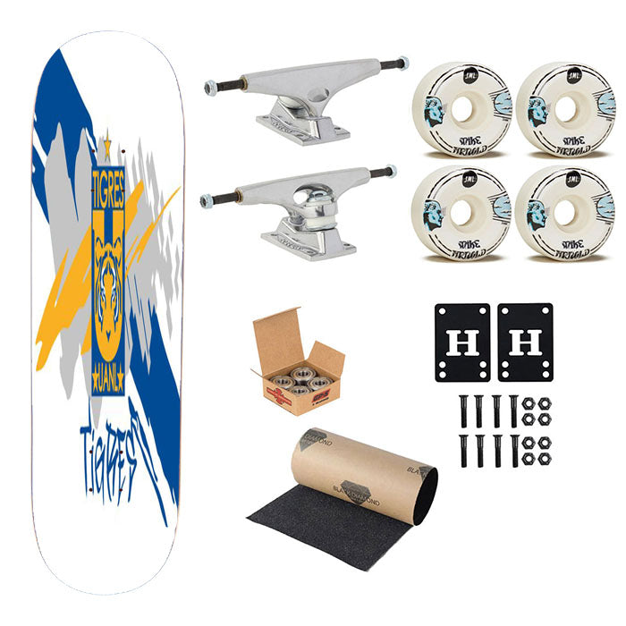 Tigres Club De Futbol Uanl Skateboard Complete Board 8.0" X 31.75"