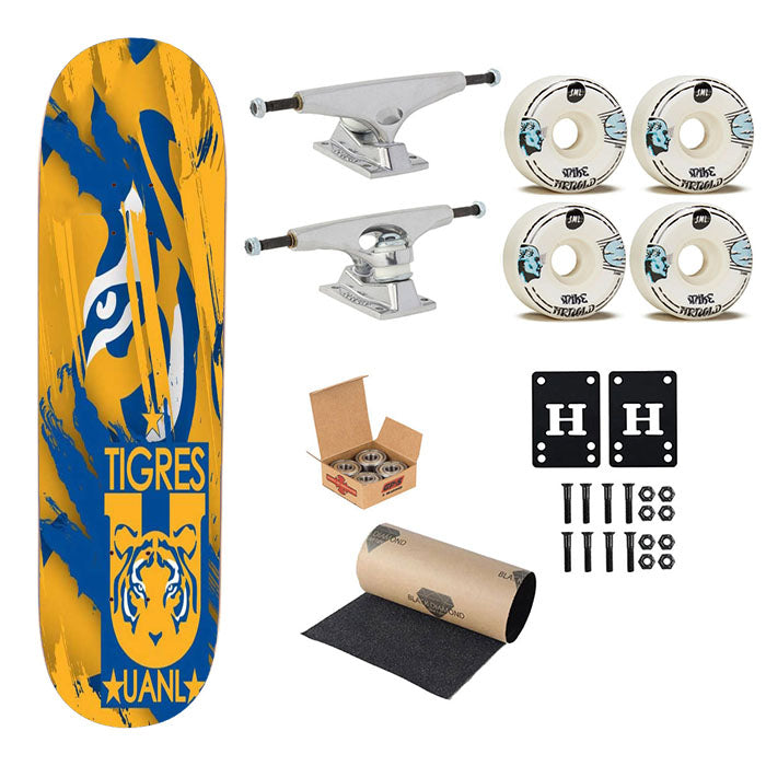 Tigres Uanl Skateboard Complete Board 8.0" X 31.75"