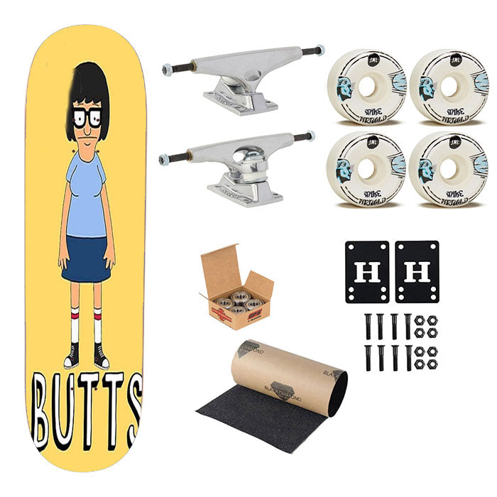 Tina Bobs Burgers Butts Skateboard Complete Board 8.0" X 31.75"