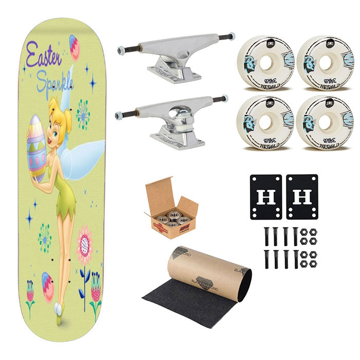 Tinker Bell Easter Sparkle Skateboard Complete Board 8.0" X 31.75"