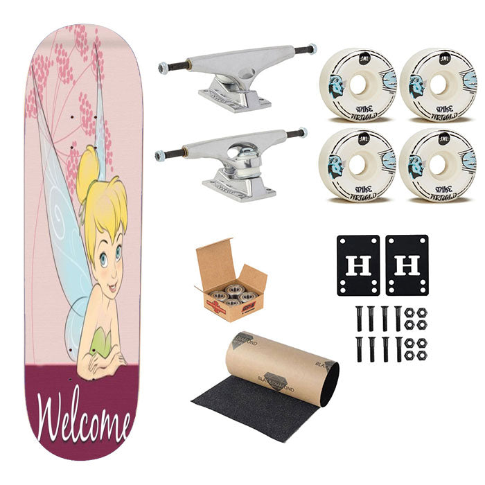 Tinker Bell Welcome Skateboard Complete Board 8.0" X 31.75"