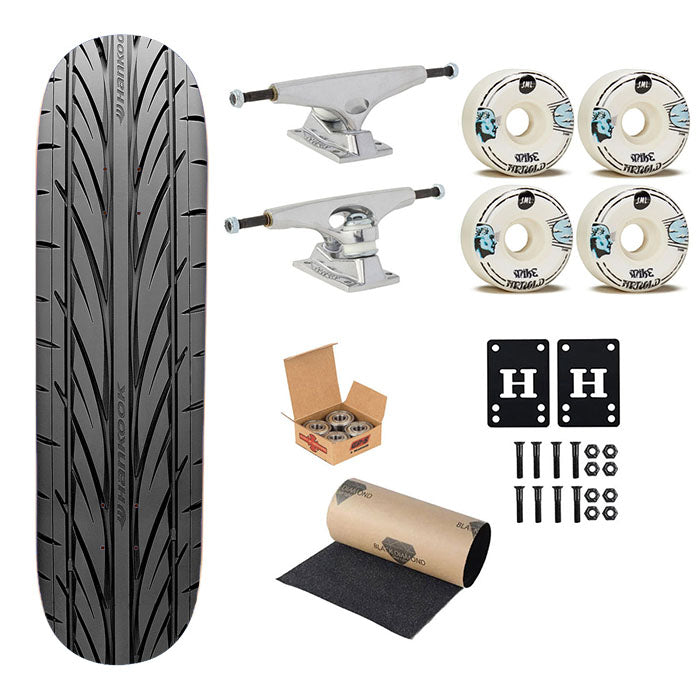 Tire Pattern Skateboard Complete Board 8.0" X 31.75"