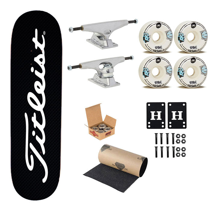 Titleist Illest Carbon Wallpaper Skateboard Complete Board 8.0" X 31.75"