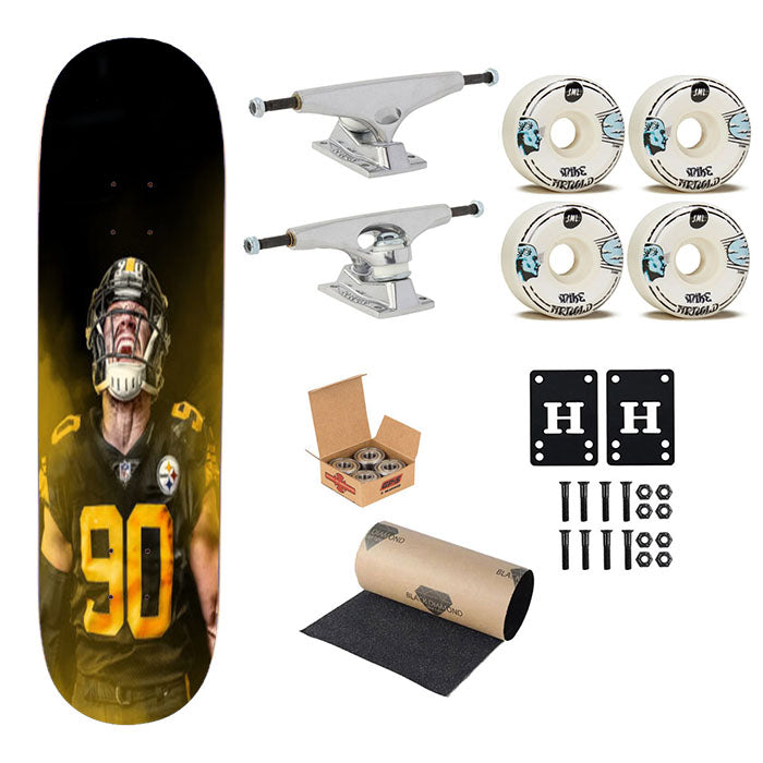 Tj Watt Pittsburgh Steelers Skateboard Complete Board 8.0" X 31.75"