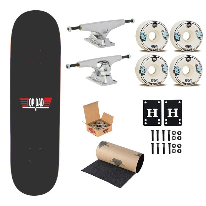Top Dad- Fathers Day Skateboard Complete Board 8.0" X 31.75"
