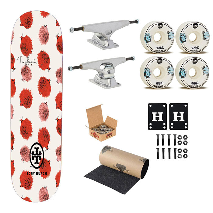 Tory Burch Hedgehog Pattern Skateboard Complete Board 8.0" X 31.75"