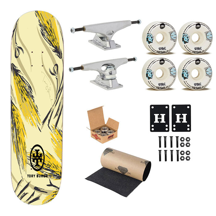 Tory Burch Spring Wallpaper Skateboard Complete Board 8.0" X 31.75"