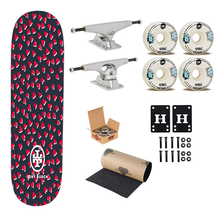 Tory Burch Valentine Days Heart Pattern Wallpaper Skateboard Complete Board 8.0" X 31.75"