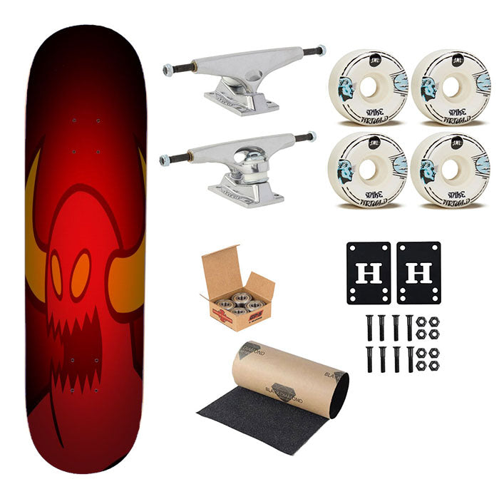 Toy Machine Skateboard Red Logo Skateboard Complete Board 8.0" X 31.75"