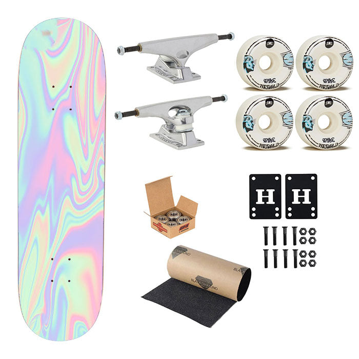 Trippy Tie Dye Skateboard Complete Board 8.0" X 31.75"
