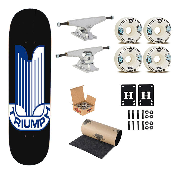 Triumph Logo Dark Grey Skateboard Complete Board 8.0" X 31.75"