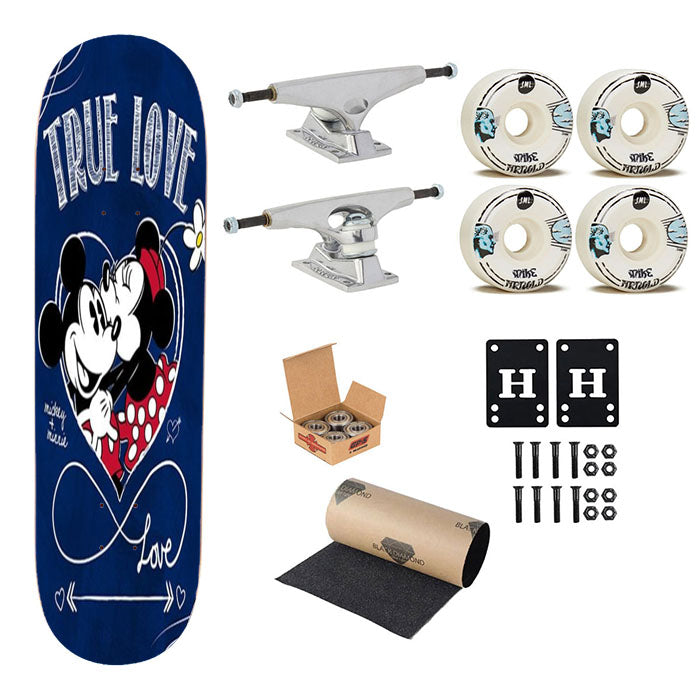 True Love Mickey & Minnie Skateboard Complete Board 8.0" X 31.75"
