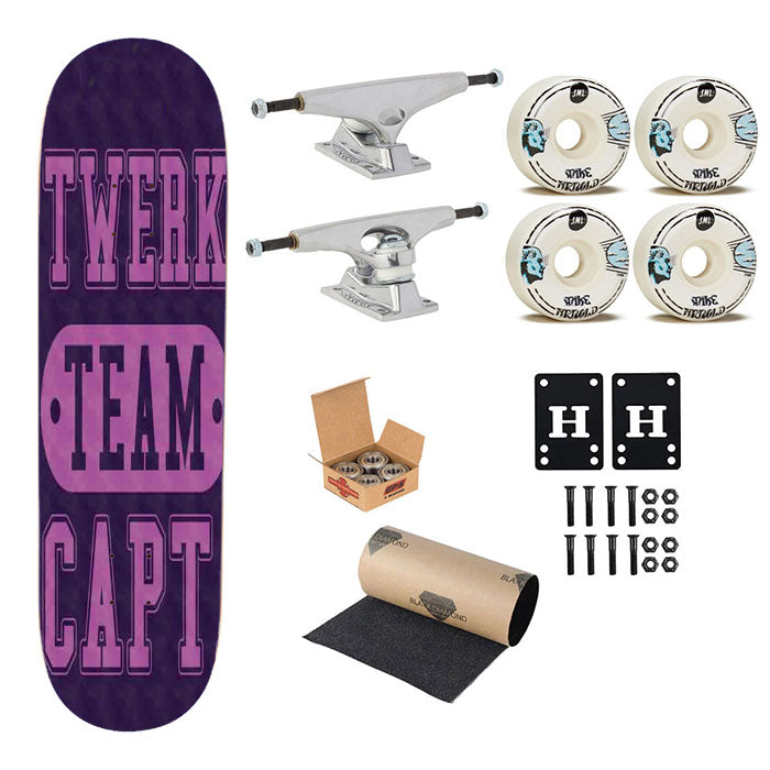 Twerk Captain Master Skateboard Complete Board 8.0" X 31.75"